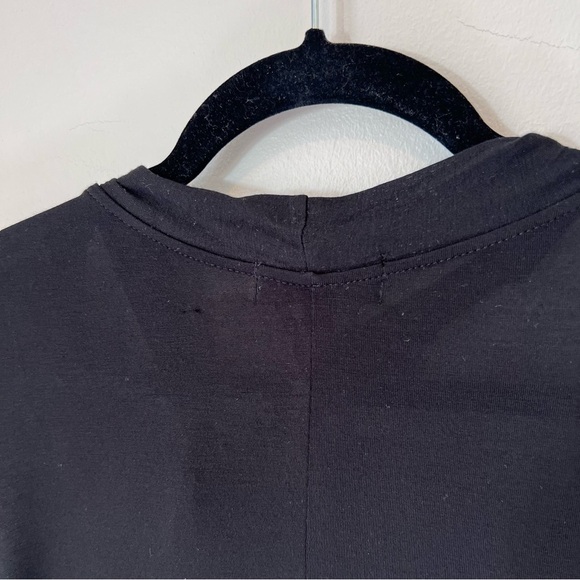 i Jeans By Buffalo Black Julee Tie Neck Long Sleeve Tunic Stretch Top Large NWOT - Picture 12 of 15